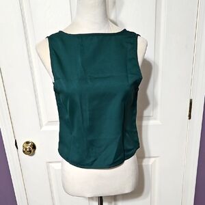 2 For $10 Green Tied Back Blouse